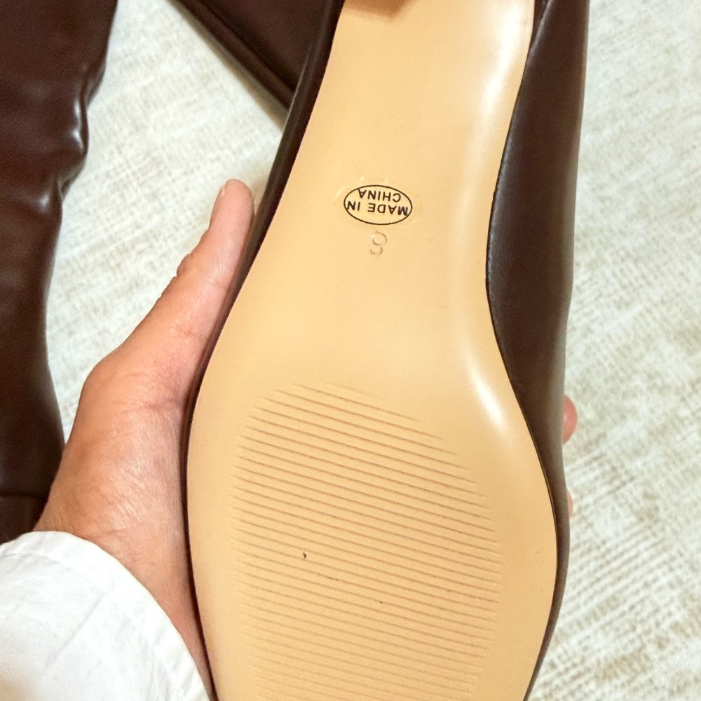 Kitten Heel Boots  Brown Leather - size 8 - Picture 5 of 7